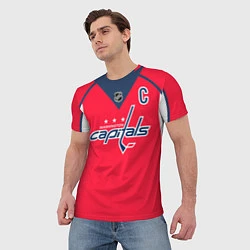 Футболка мужская Washington Capitals: Ovechkin Red, цвет: 3D-принт — фото 2