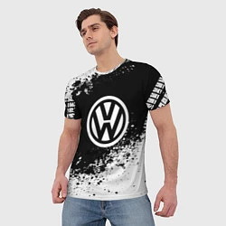 Футболка мужская Volkswagen: Black Spray, цвет: 3D-принт — фото 2