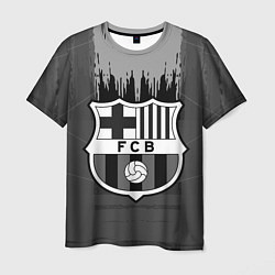 Футболка мужская FC Barcelona: Grey Abstract, цвет: 3D-принт