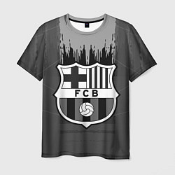 Мужская футболка FC Barcelona: Grey Abstract