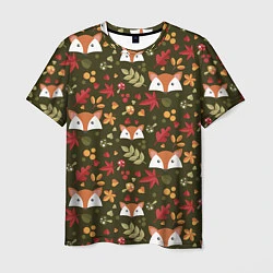 Мужская футболка Осенние лисички