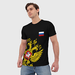 Футболка мужская Флаг и Герб России, цвет: 3D-принт — фото 2