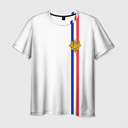 Мужская футболка Франция: лента с гербом