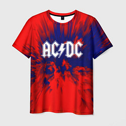 Футболка мужская AC/DC: Red & Blue, цвет: 3D-принт