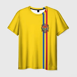 Мужская футболка Молдавия: лента с гербом