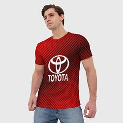 Футболка мужская Toyota: Red Carbon, цвет: 3D-принт — фото 2