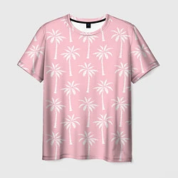 Футболка мужская Розовые тропики, цвет: 3D-принт