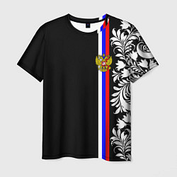 Мужская футболка Россия: цветочная коллекция