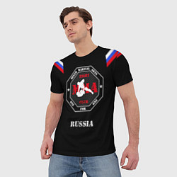 Футболка мужская MMA Russia, цвет: 3D-принт — фото 2