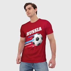 Футболка мужская Russia Football, цвет: 3D-принт — фото 2