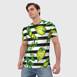 Футболка мужская Полосатые тропики, цвет: 3D-принт — фото 2