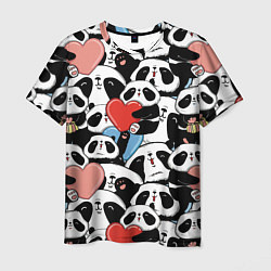 Мужская футболка Милые панды