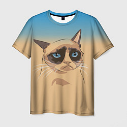 Футболка мужская Grumpy cat, цвет: 3D-принт