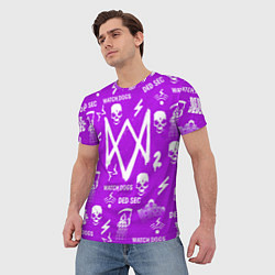 Футболка мужская Watch Dogs 2: Violet Pattern, цвет: 3D-принт — фото 2
