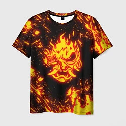 Мужская футболка Cyberpunk 2077: FIRE SAMURAI