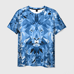 Мужская футболка Сине-бело-голубой лев
