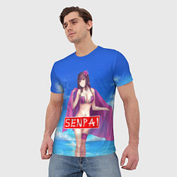 Футболка мужская Senpai: Summer Girl, цвет: 3D-принт — фото 2