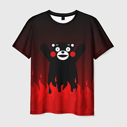 Мужская футболка Kumamon: Hell Flame