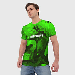 Футболка мужская Minecraft: Green World, цвет: 3D-принт — фото 2