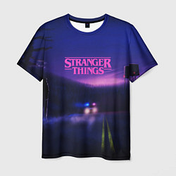 Мужская футболка Stranger Things: Neon Road