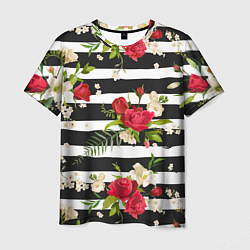 Мужская футболка Розы и орхидеи