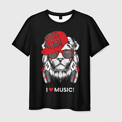 Мужская футболка I love music!