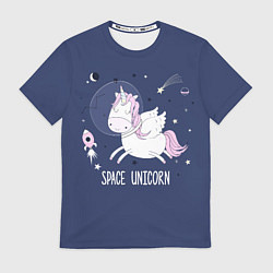 Футболка мужская Space unicorn, цвет: 3D-принт