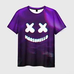 Мужская футболка Marshmello: Violet Glitch