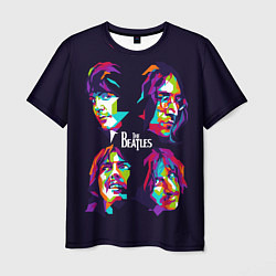 Футболка мужская The Beatles: Art Faces цвета 3D-принт — фото 1