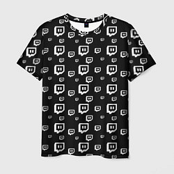 Мужская футболка Twitch: Black Pattern