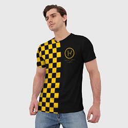 Футболка мужская 21 Pilots: Yellow Grid, цвет: 3D-принт — фото 2
