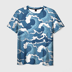 Мужская футболка Морские волны графика