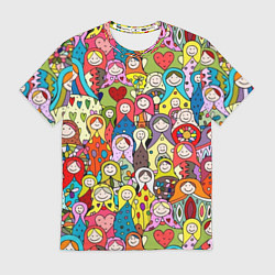 Мужская футболка Весёлые матрешки