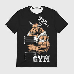 Футболка мужская Go heavy or go home - bull, цвет: 3D-принт