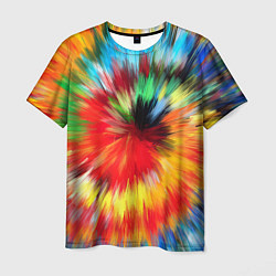Мужская футболка Абстракция разноцветная и яркая