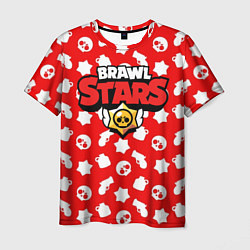 Мужская футболка Brawl Stars: Red & White