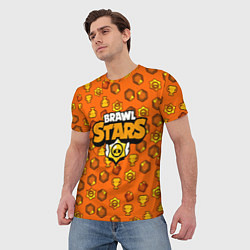 Футболка мужская Brawl Stars: Orange Team, цвет: 3D-принт — фото 2