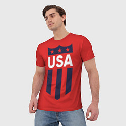 Футболка мужская USA, цвет: 3D-принт — фото 2
