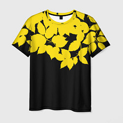 Мужская футболка Желтые Листья - Минимализм