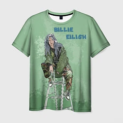 Мужская футболка Billie Eilish: Green Motive