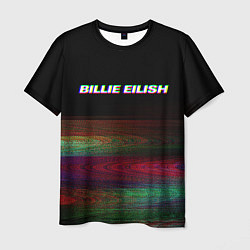 Футболка мужская BILLIE EILISH: Black Glitch, цвет: 3D-принт