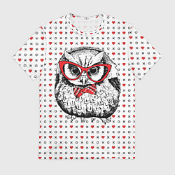 Мужская футболка Мудрая сова в очках