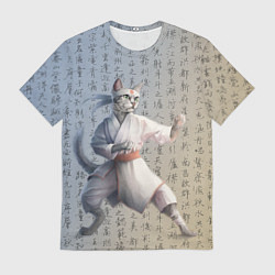 Мужская футболка Karate cat