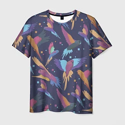 Мужская футболка Райские попугаи