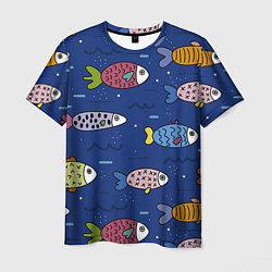 Мужская футболка Подводный мир, Рыбы под водой