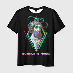 Мужская футболка Magic is science - Пифагор