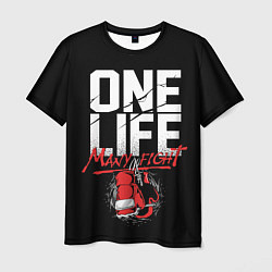Мужская футболка One Life Many Fight