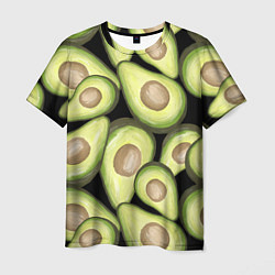 Мужская футболка Avocado background