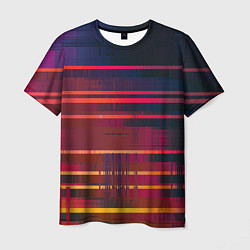 Мужская футболка Glitch of gradient