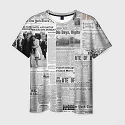 Мужская футболка Газета Newspaper